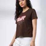 Women Typographic Regular Fit Crew-Neck T-Shirt